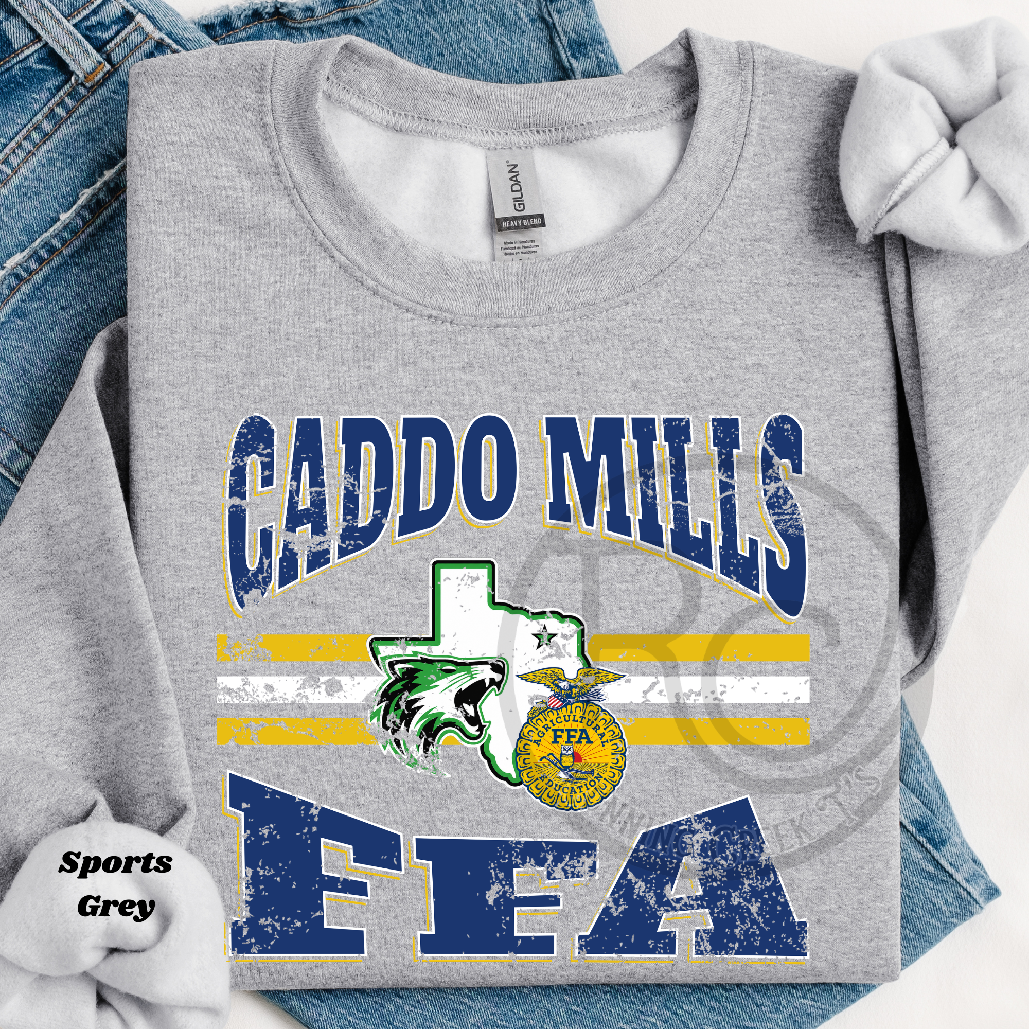 Caddo Mills FFA Curved Stripe Spirit Wear