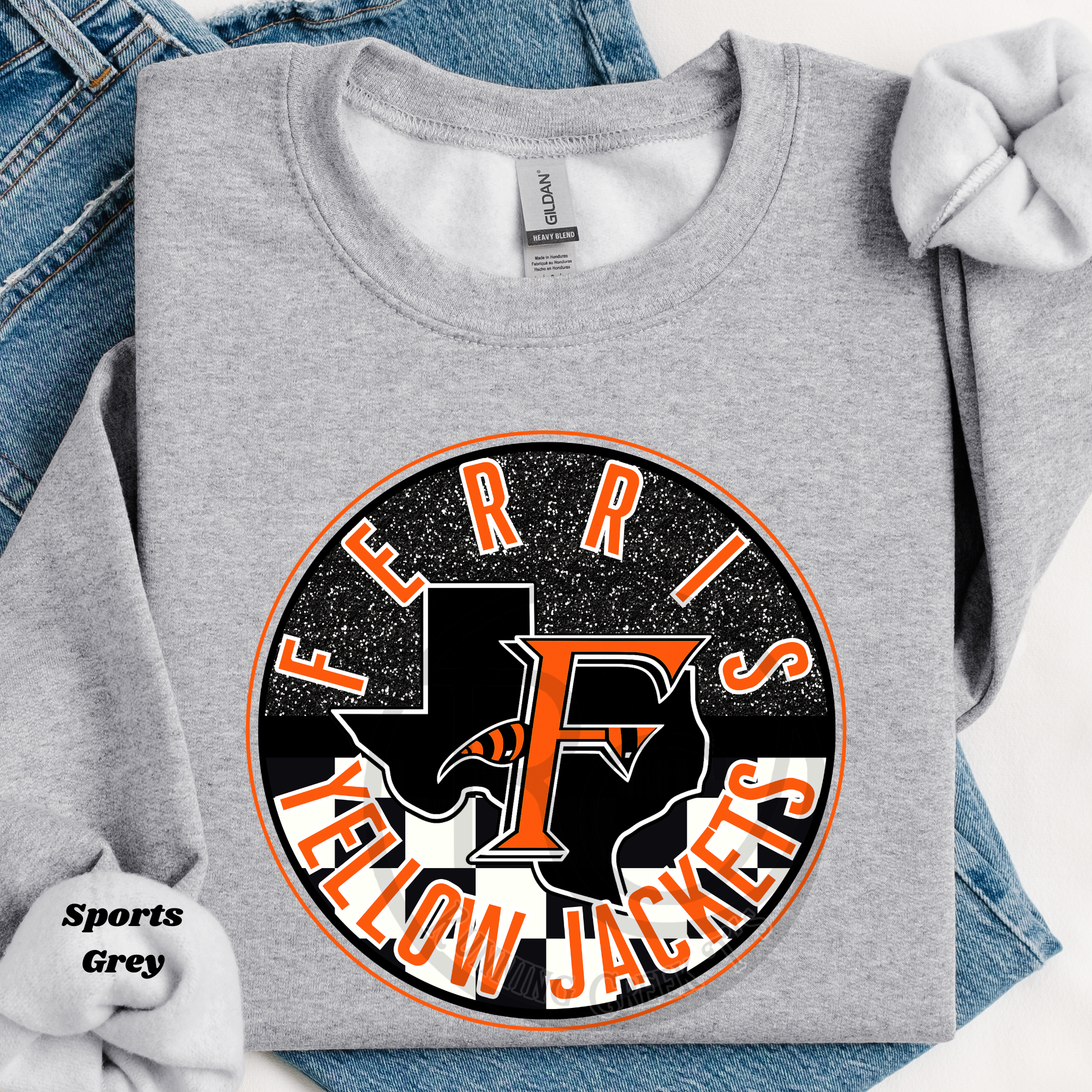 Ferris Yellow Jackets Circle Spirit Wear
